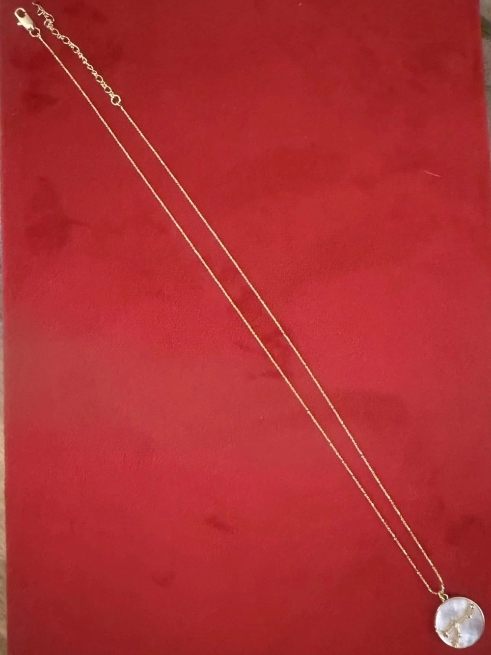 Anthropologie Mother of Pearl Taurus Constellatation pendant, nwt